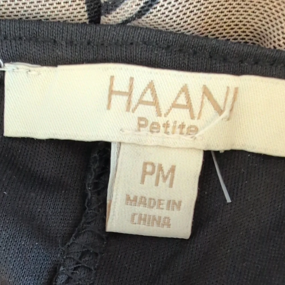 Haani Black and Tan Chevron Midi Sleeveless Petite Dress PM C500 - Picture 8 of 10